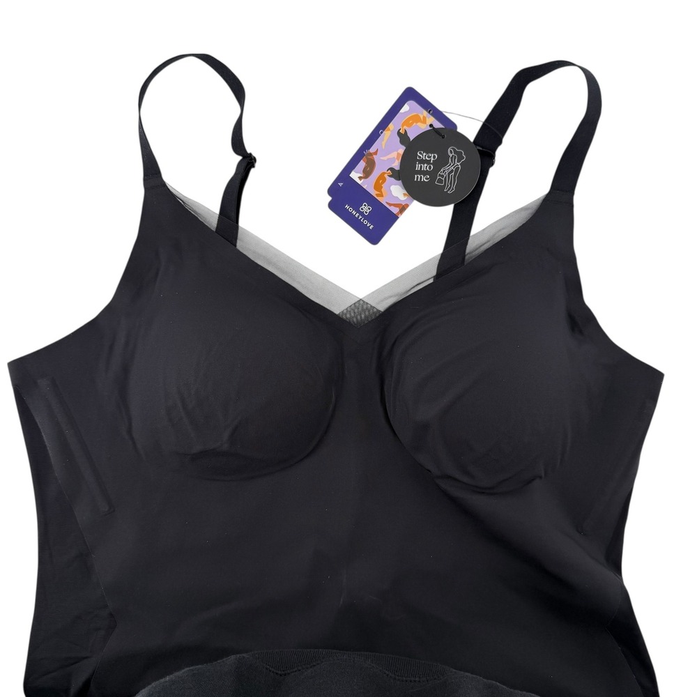 HONEYLOVE CrossOver Cami‎ Black Sculpting Bra Tank Tummy Control Shapewear 3XL - Picture 5 of 9